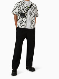 Chemise Jean imprimée - Black Flowers