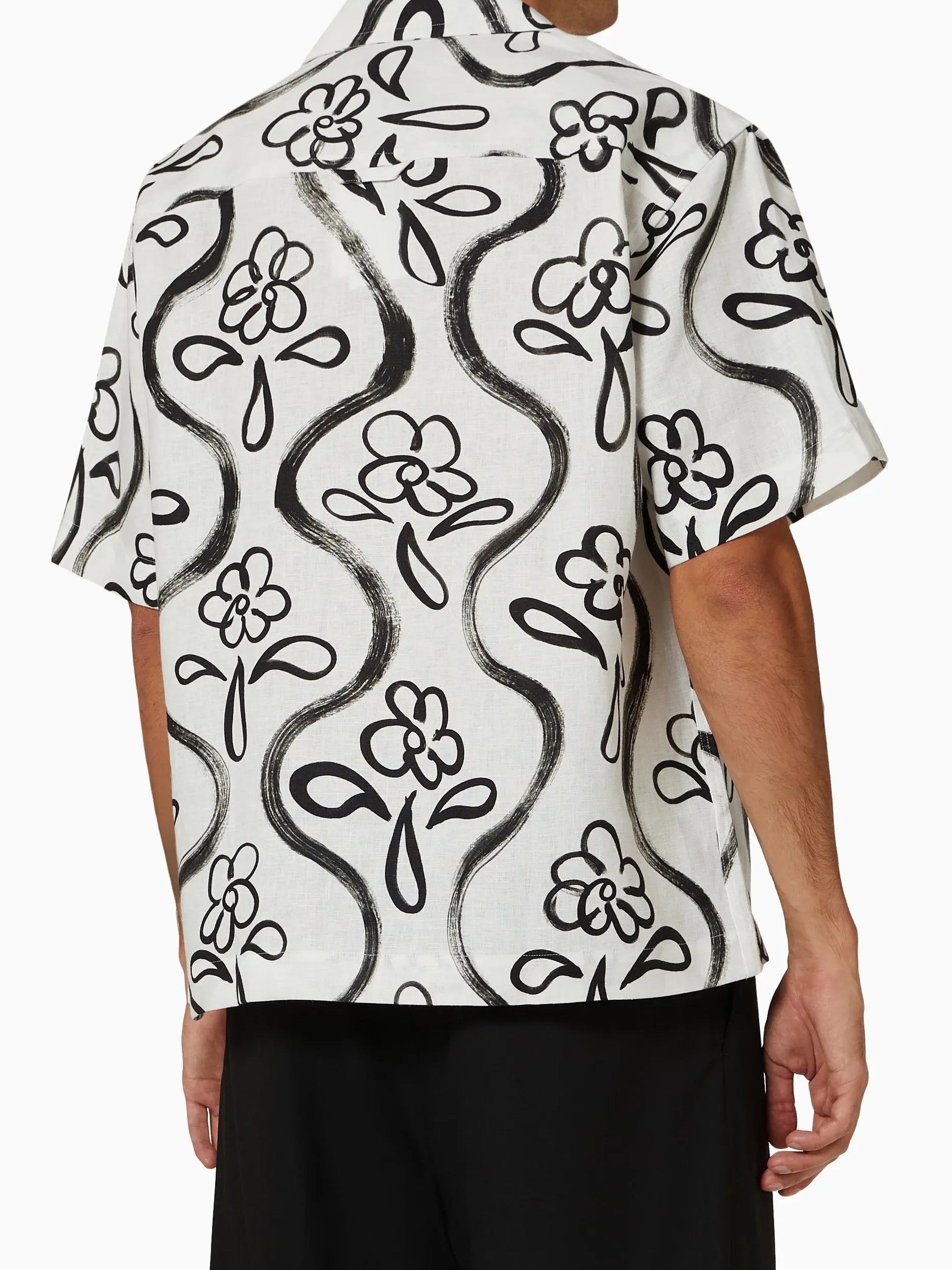 Chemise Jean imprimée - Black Flowers