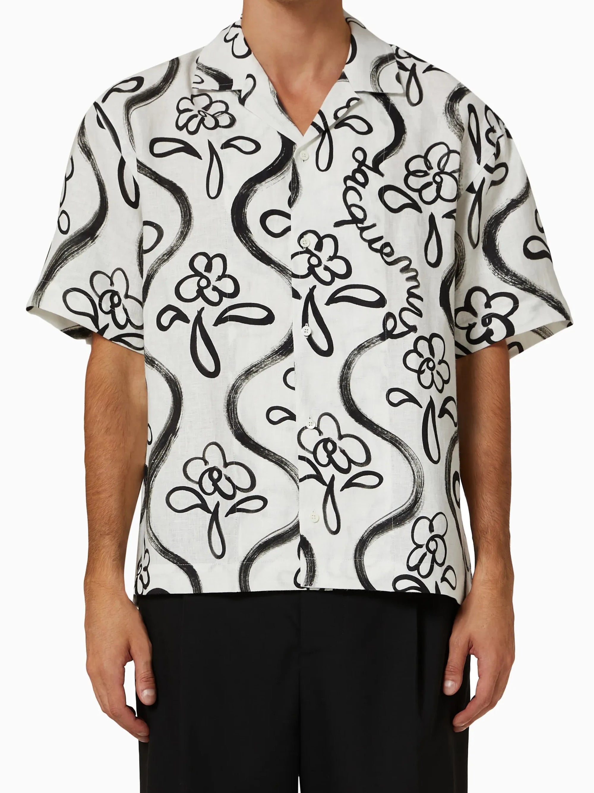 Chemise Jean imprimée - Black Flowers