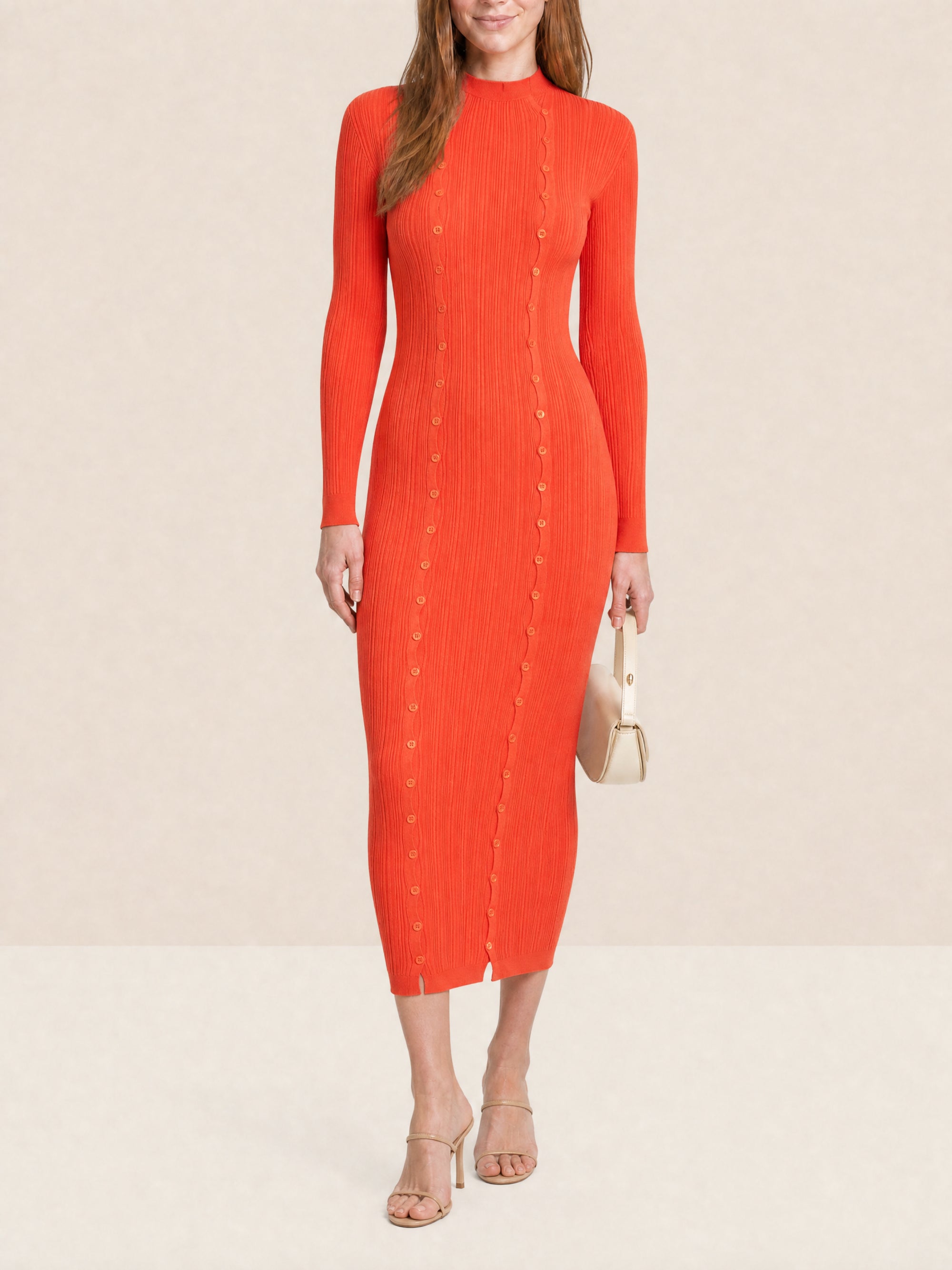 Robe Maille Azur - Orange