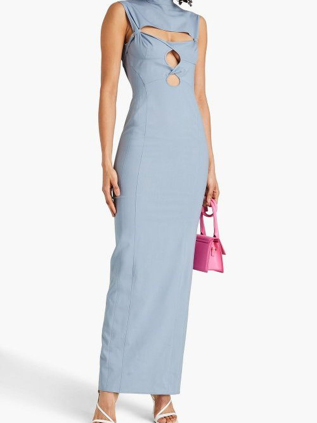 120€ / 2 sold //3 QTY / ST67%   Robe Palmi en laine - Light Blue