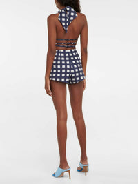 The Limao Top - Navy Checks