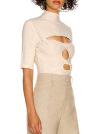 T-shirt Palmi en laine - Off White
