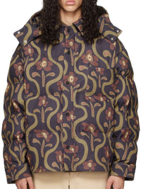 The Chemise Puffer Jacket - Brown Flowers