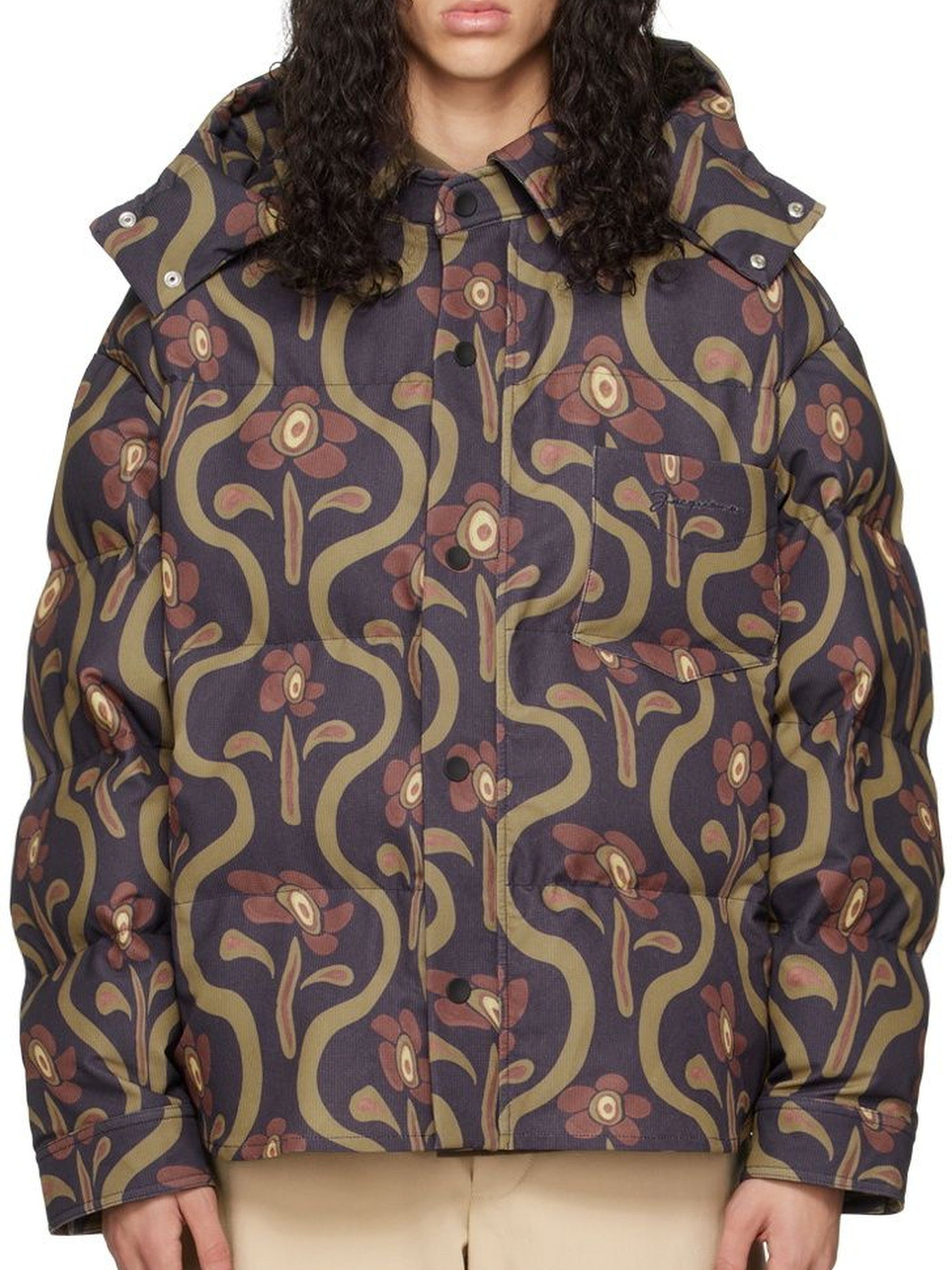 PRINT BROWN FLOWERS LA DOUDOUNE CHEMISE