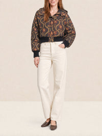 PRINT BROWN FLOWERS LA DOUDOUNE BRICIOLA