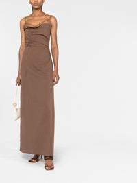Robe Gaua à bretelles - Brown