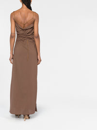 Robe Gaua à bretelles - Brown