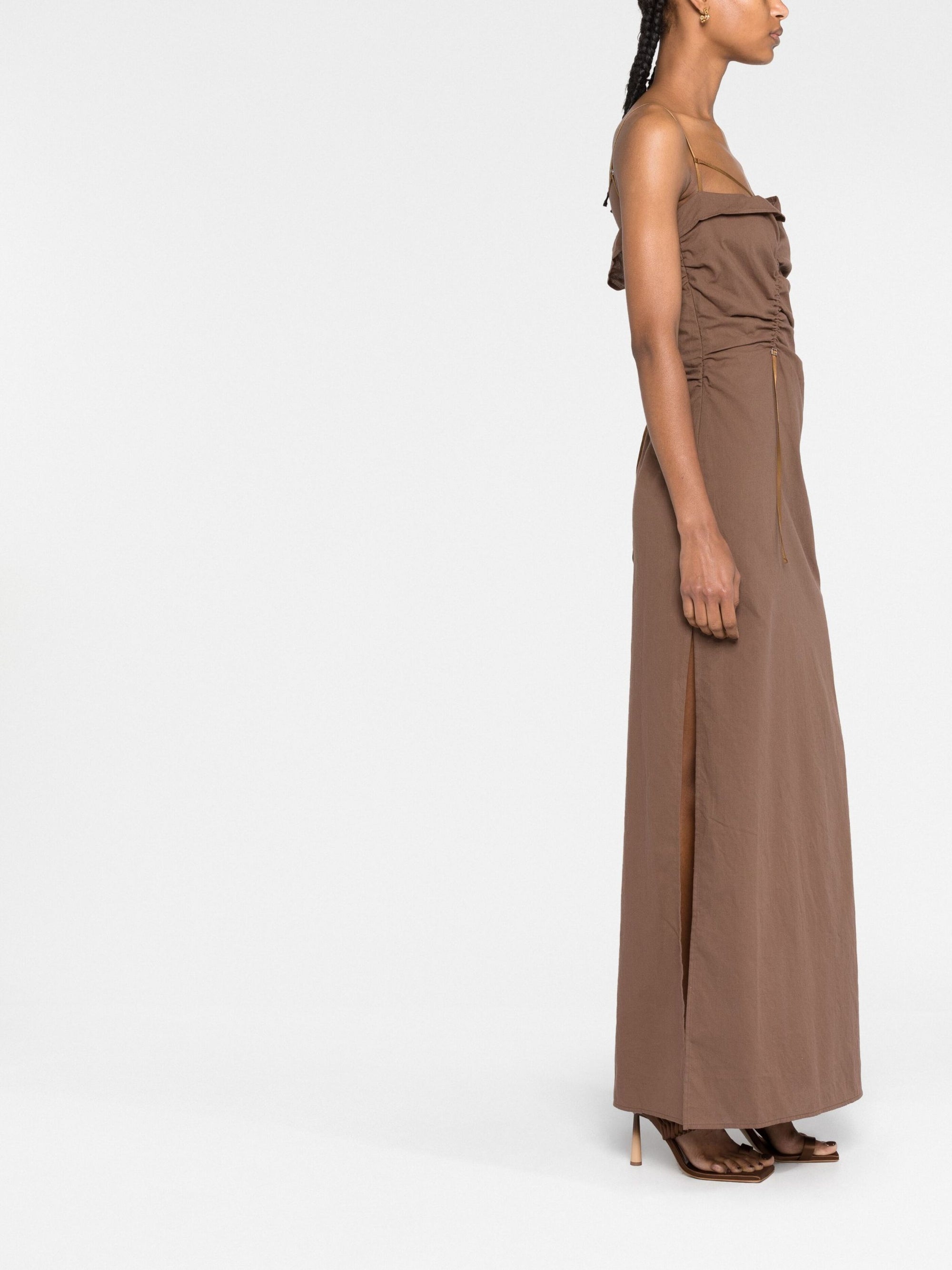 Robe Gaua à bretelles - Brown