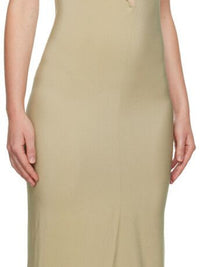 Robe longue Goccia en soie mélangée - Beige