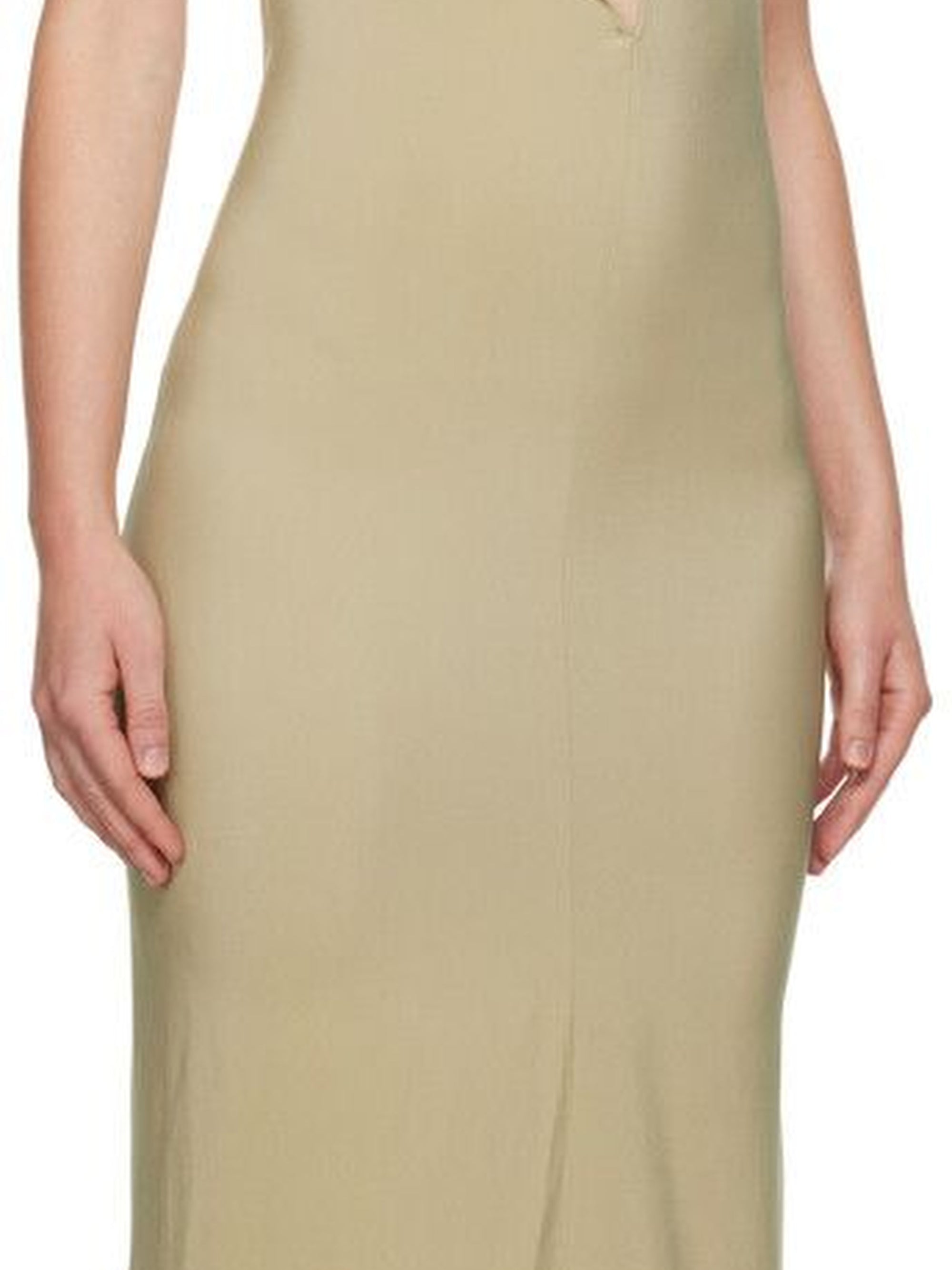 Robe longue Goccia en soie mélangée - Beige