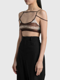 Brassière Sognu plissée - Multi Brown