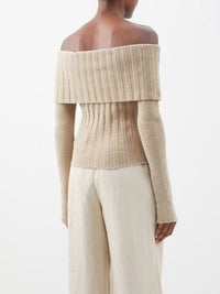 The Duci Knit Top - Dark Beige
