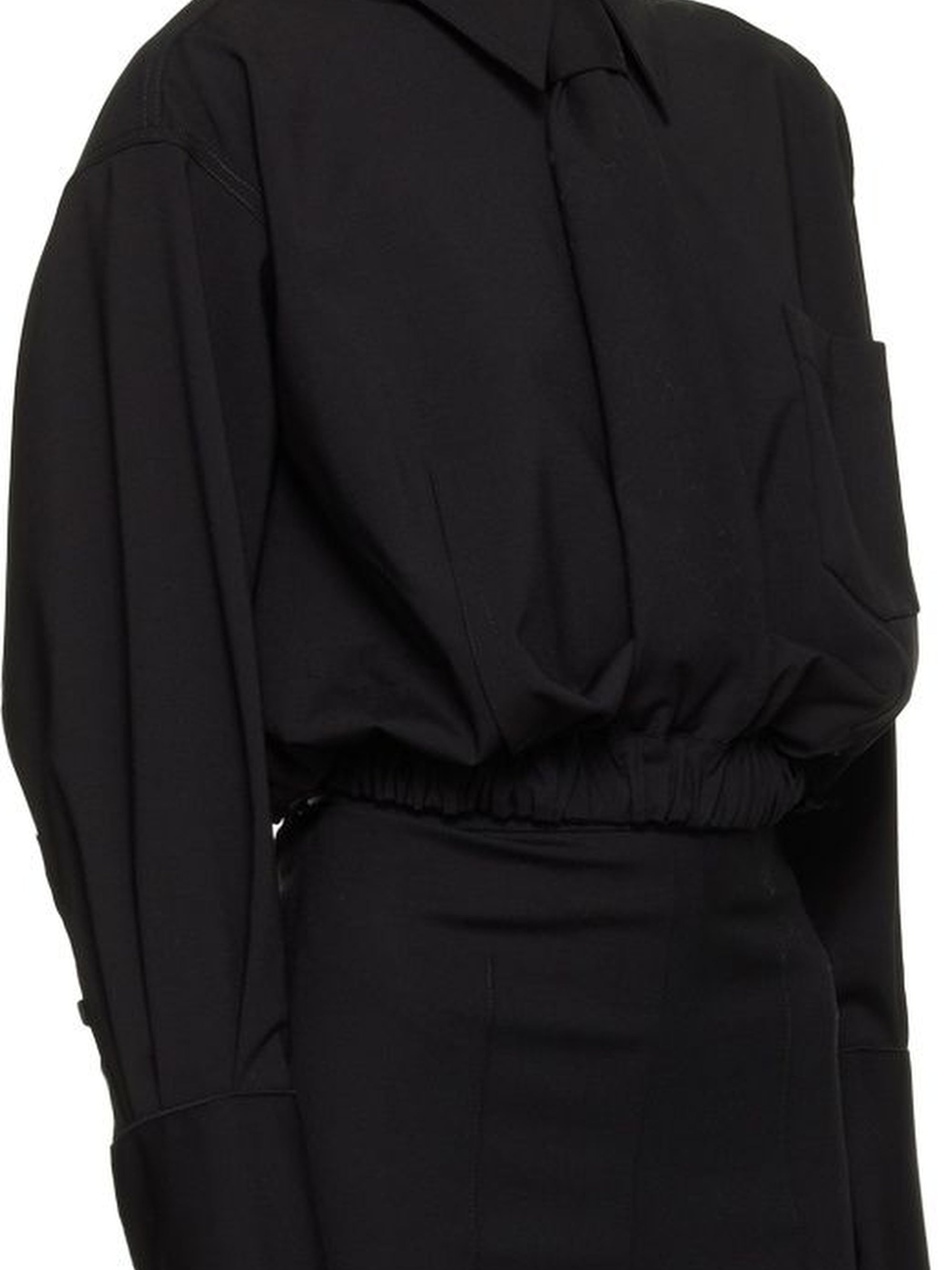Chemise Cravate en laine - Black