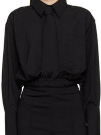 Chemise Cravate en laine - Black