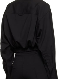 Chemise Cravate en laine - Black