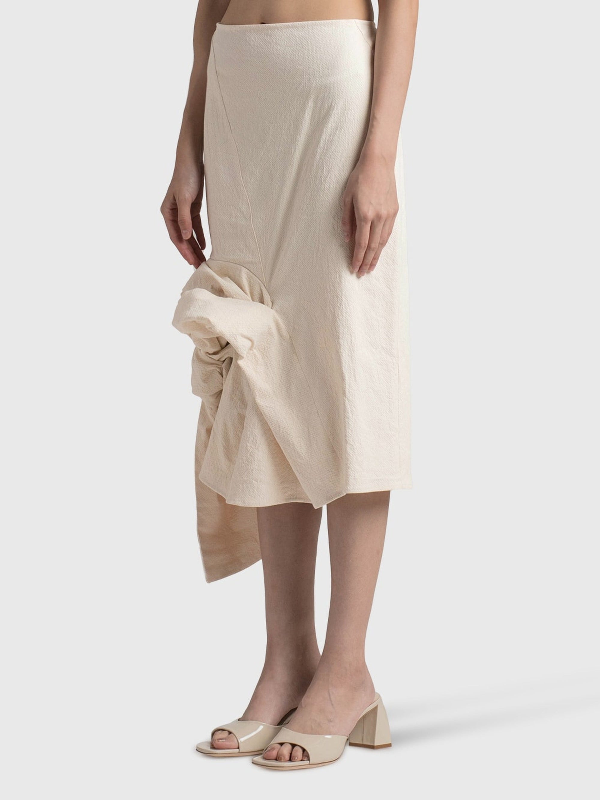 OFF-WHITE LA JUPE CREMA