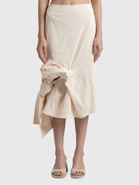 OFF-WHITE LA JUPE CREMA