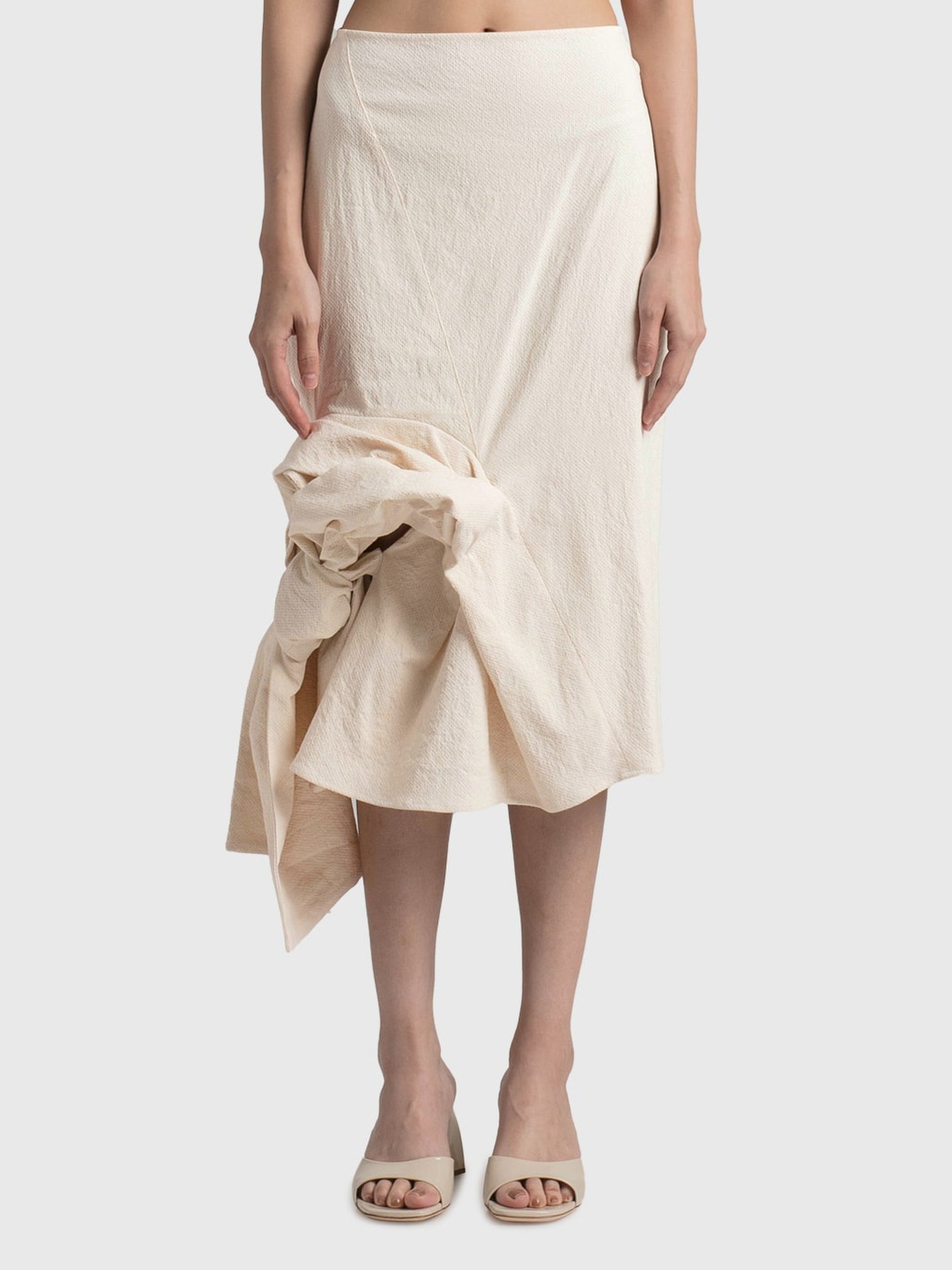 OFF-WHITE LA JUPE CREMA