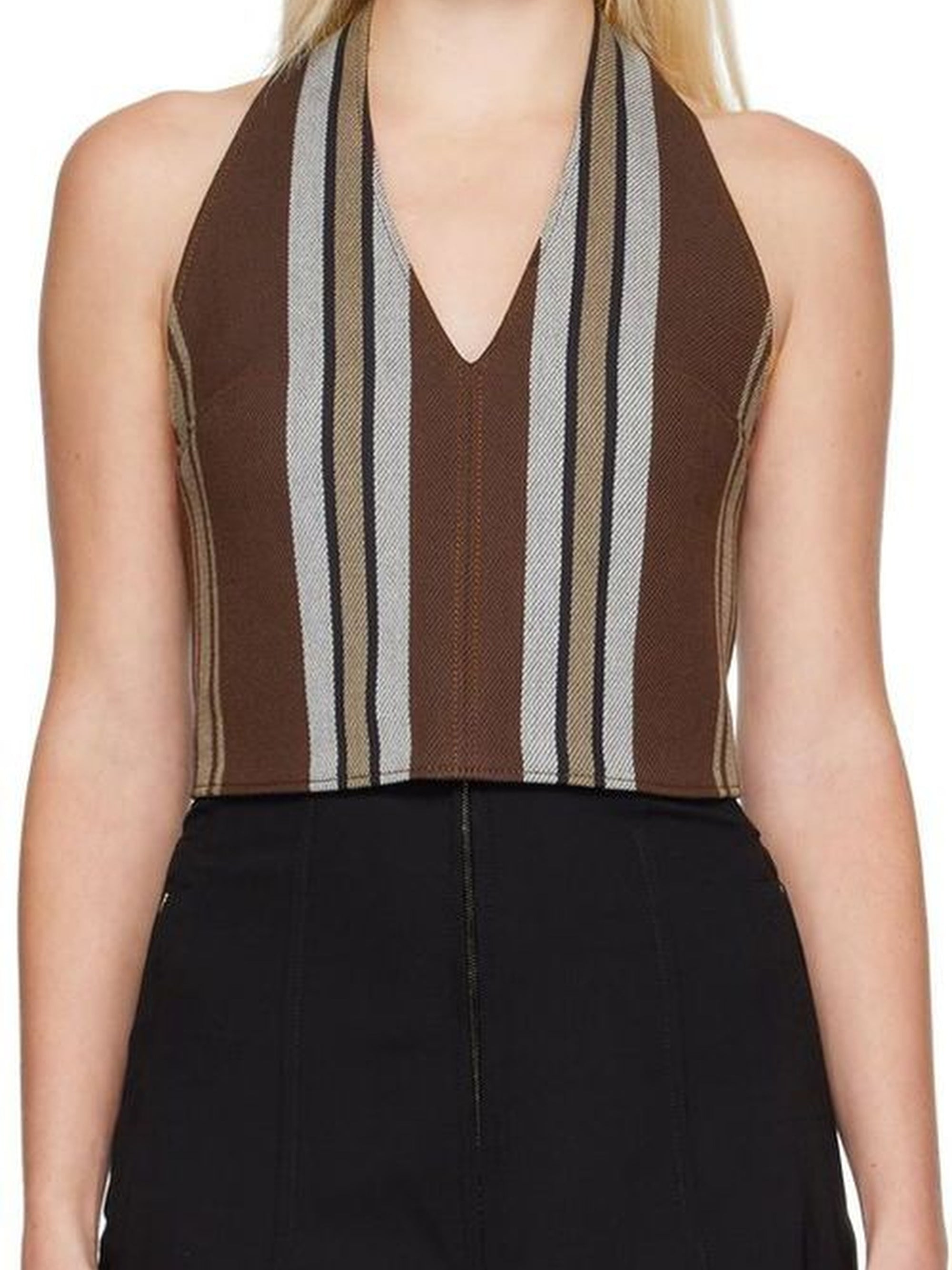 Débardeur dos nu Linu - Brown Stripes