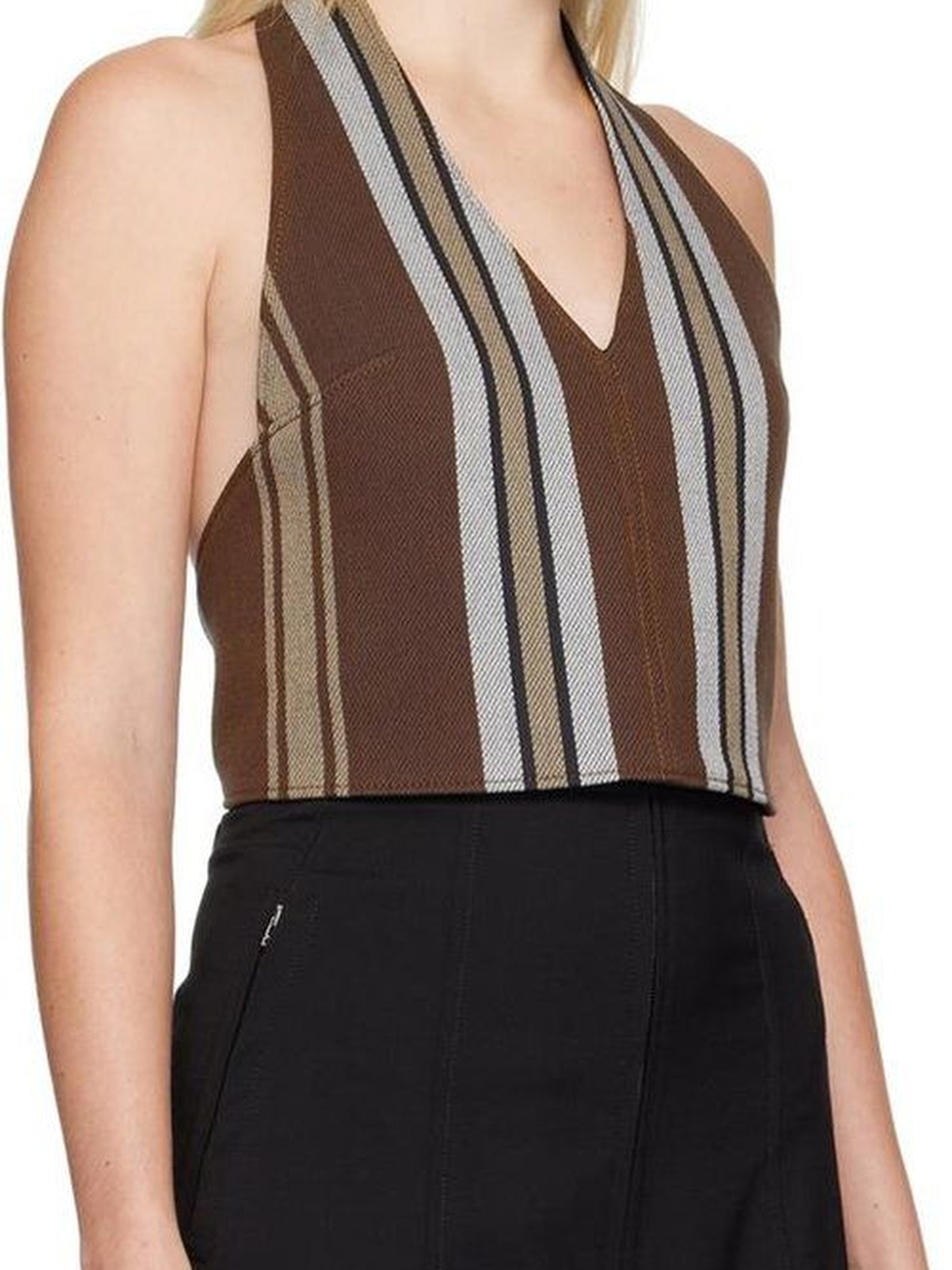 Débardeur dos nu Linu - Brown Stripes