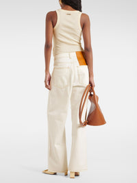 Pantalon De-Nimes Fresa en denim - Off White & Light Beige