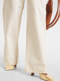 Pantalon De-Nimes Fresa en denim - Off White & Light Beige