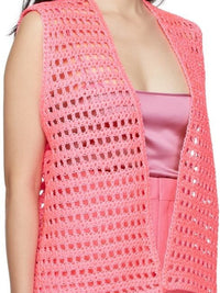 Gilet en crochet sans manches - Pink