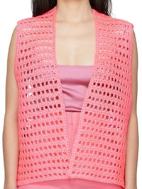 Gilet en crochet sans manches - Pink