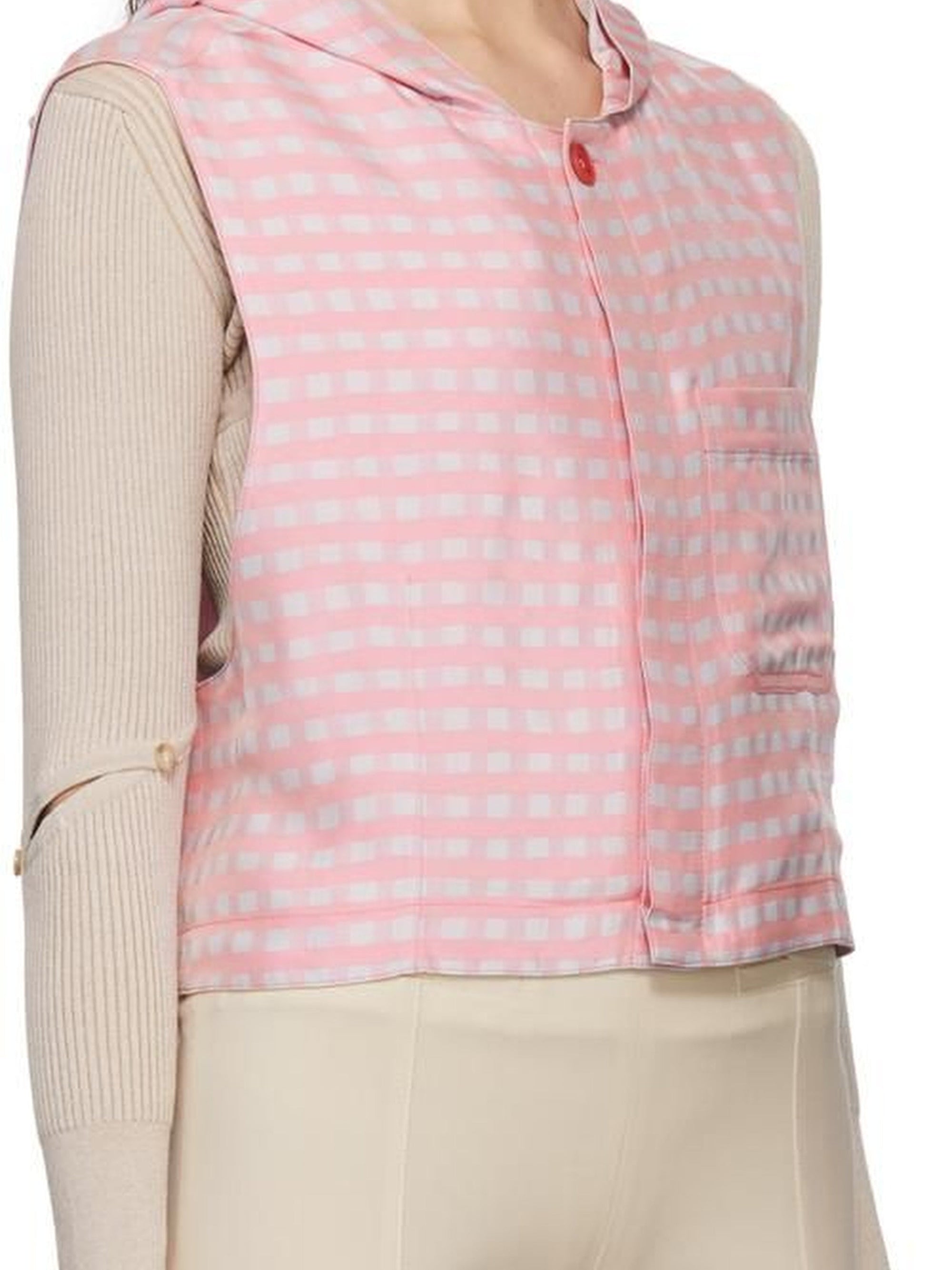 PINK CHECKS LE GILET ROSA