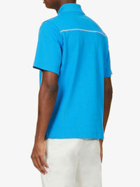 Polo Vainilla à surpiqures - Turquoise