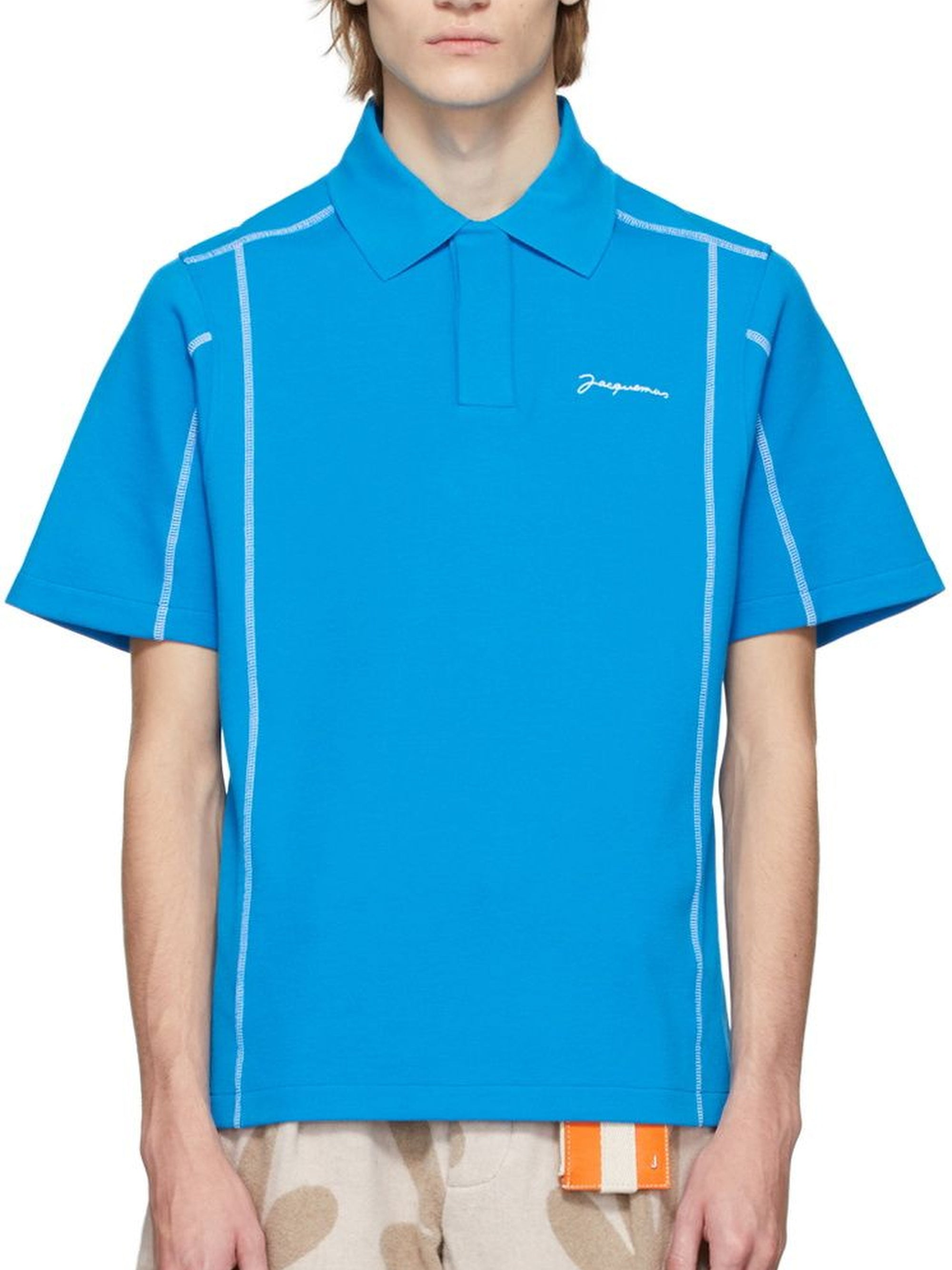 Polo Vainilla à surpiqures - Orange