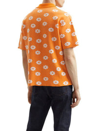 JACQUARD FLOWERS ORANGE LA CHEMISE PALMA