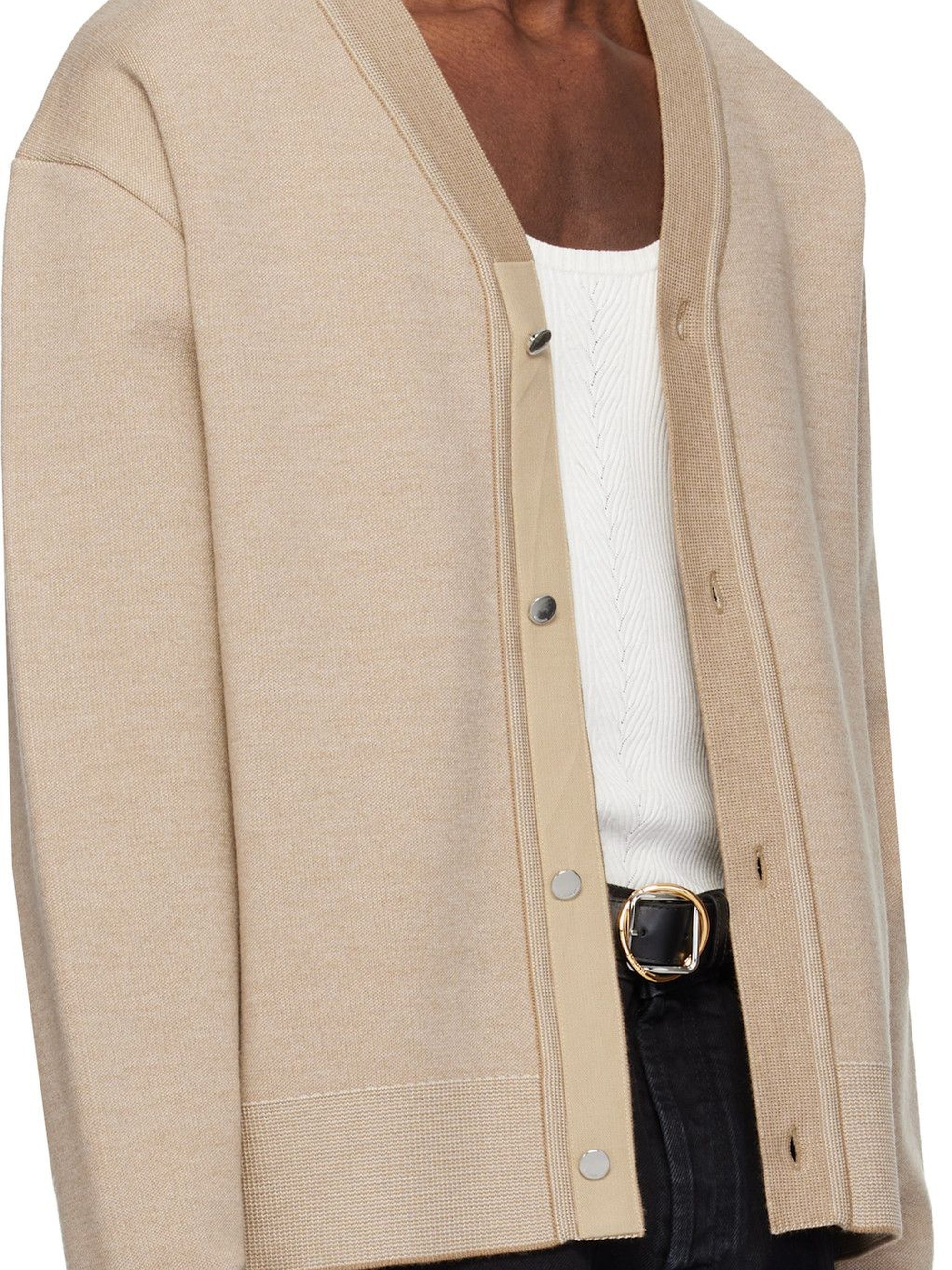 Cardigan Limone bicolore - Beige