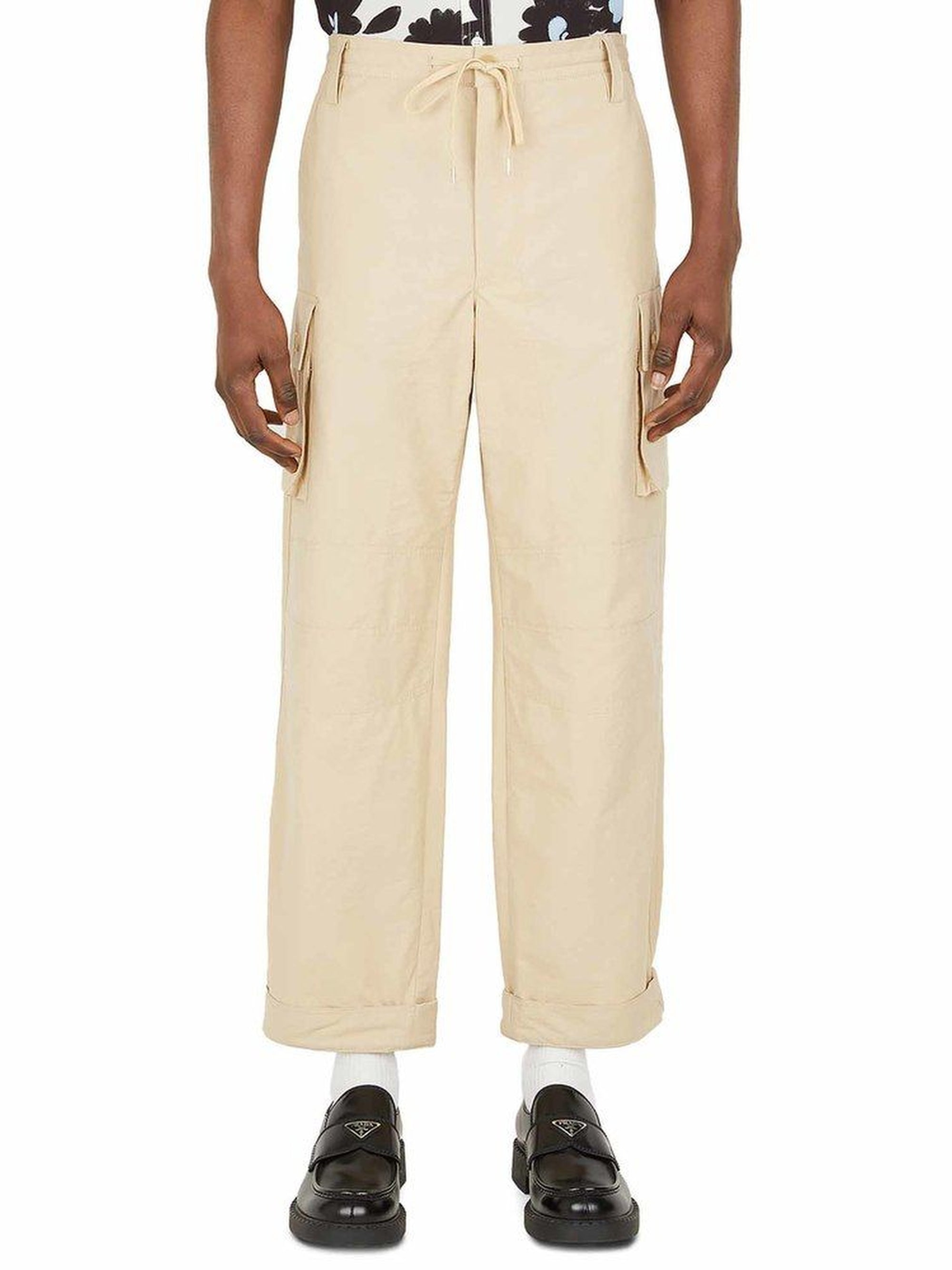 Pantalon cargo Giardino - Beige Squares
