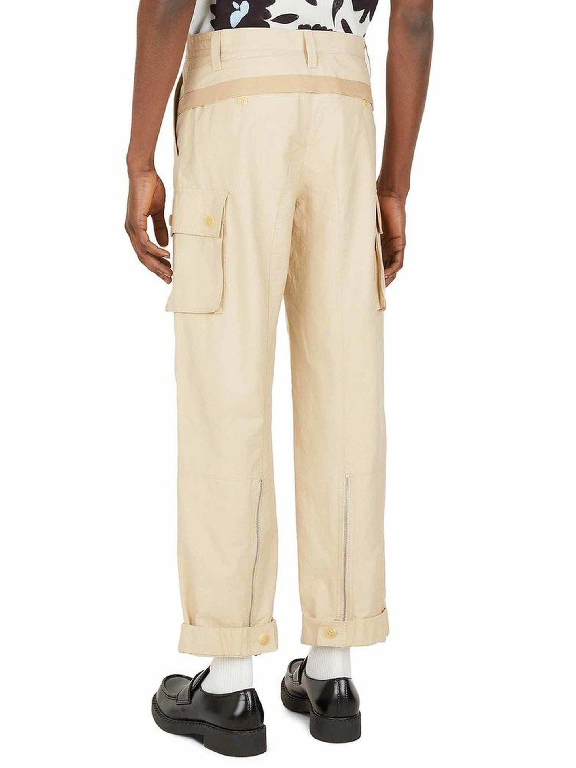Pantalon cargo Giardino - Beige Squares