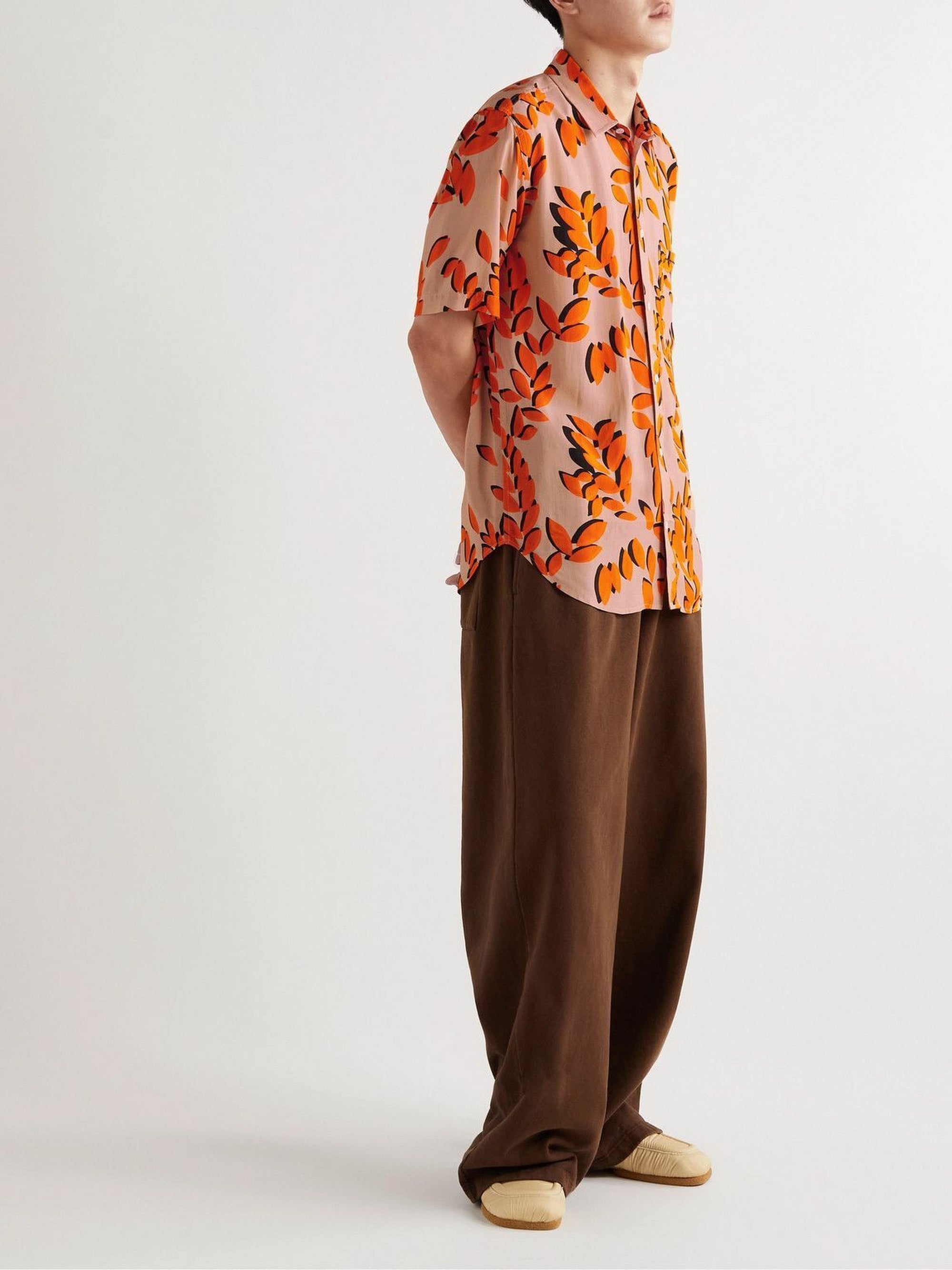 Chemise Melo imprimée - Orange Leaves