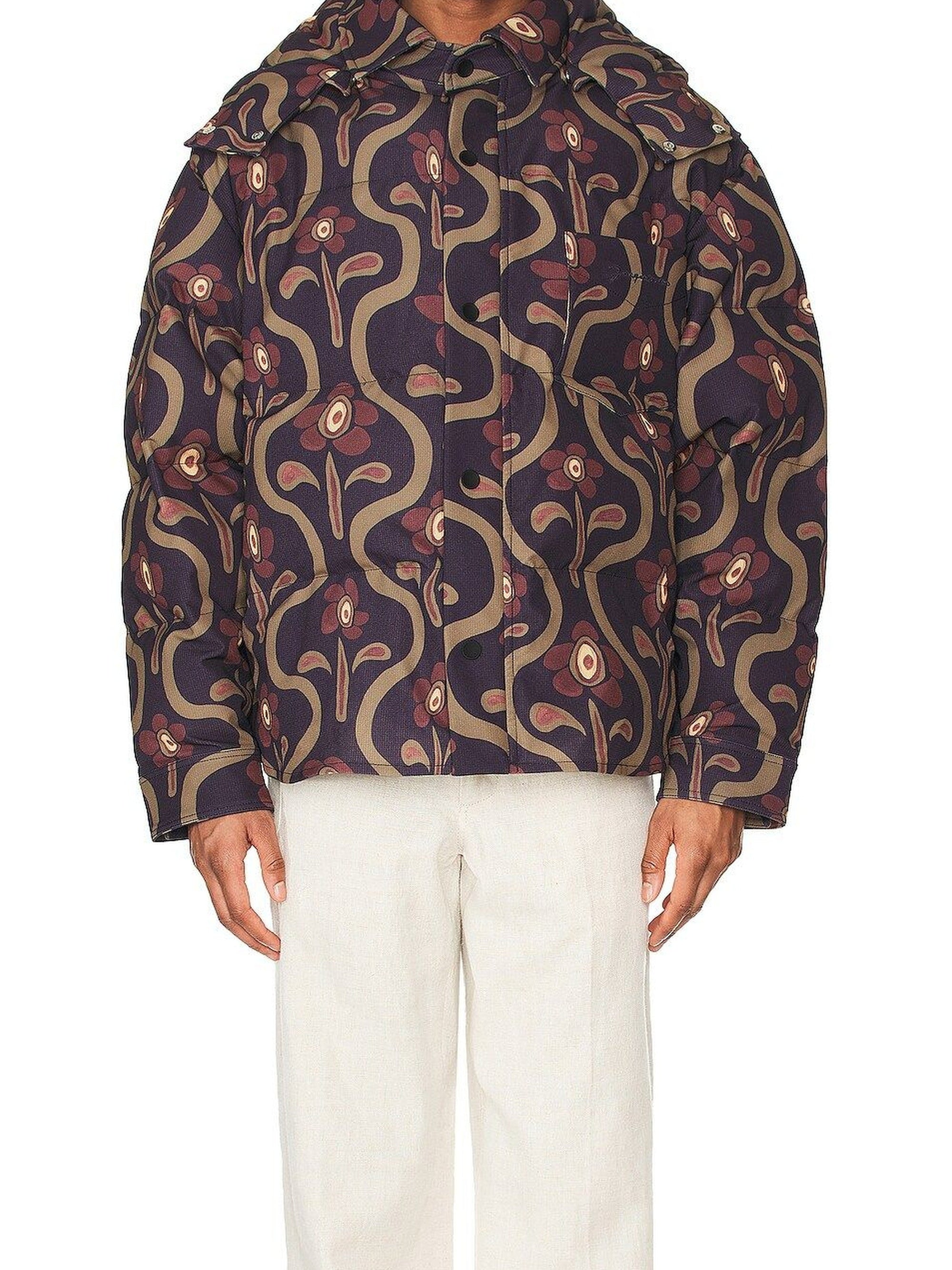 PRINT BROWN FLOWERS LA DOUDOUNE CHEMISE