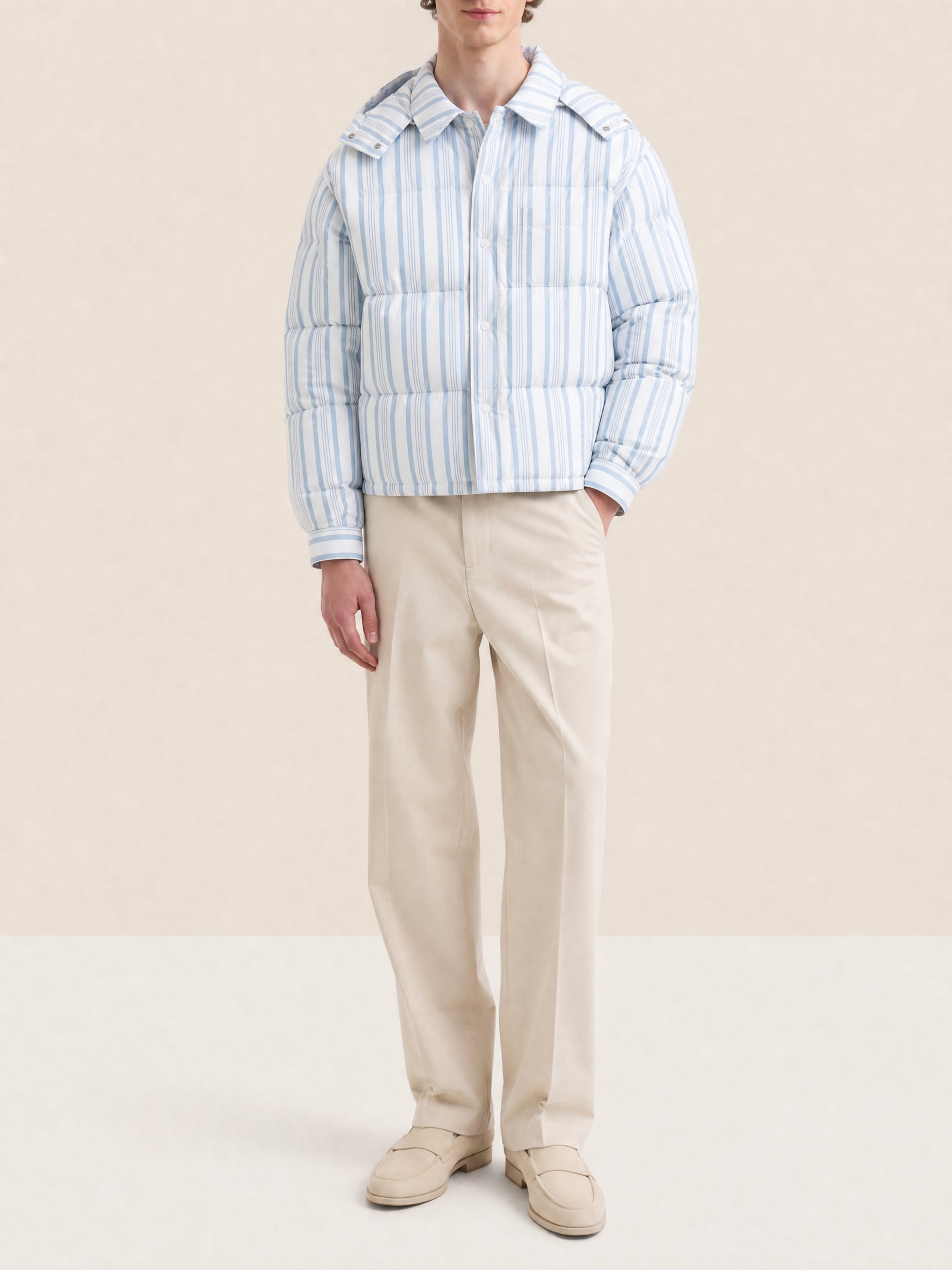 Doudoune Chemise - Blue Stripes