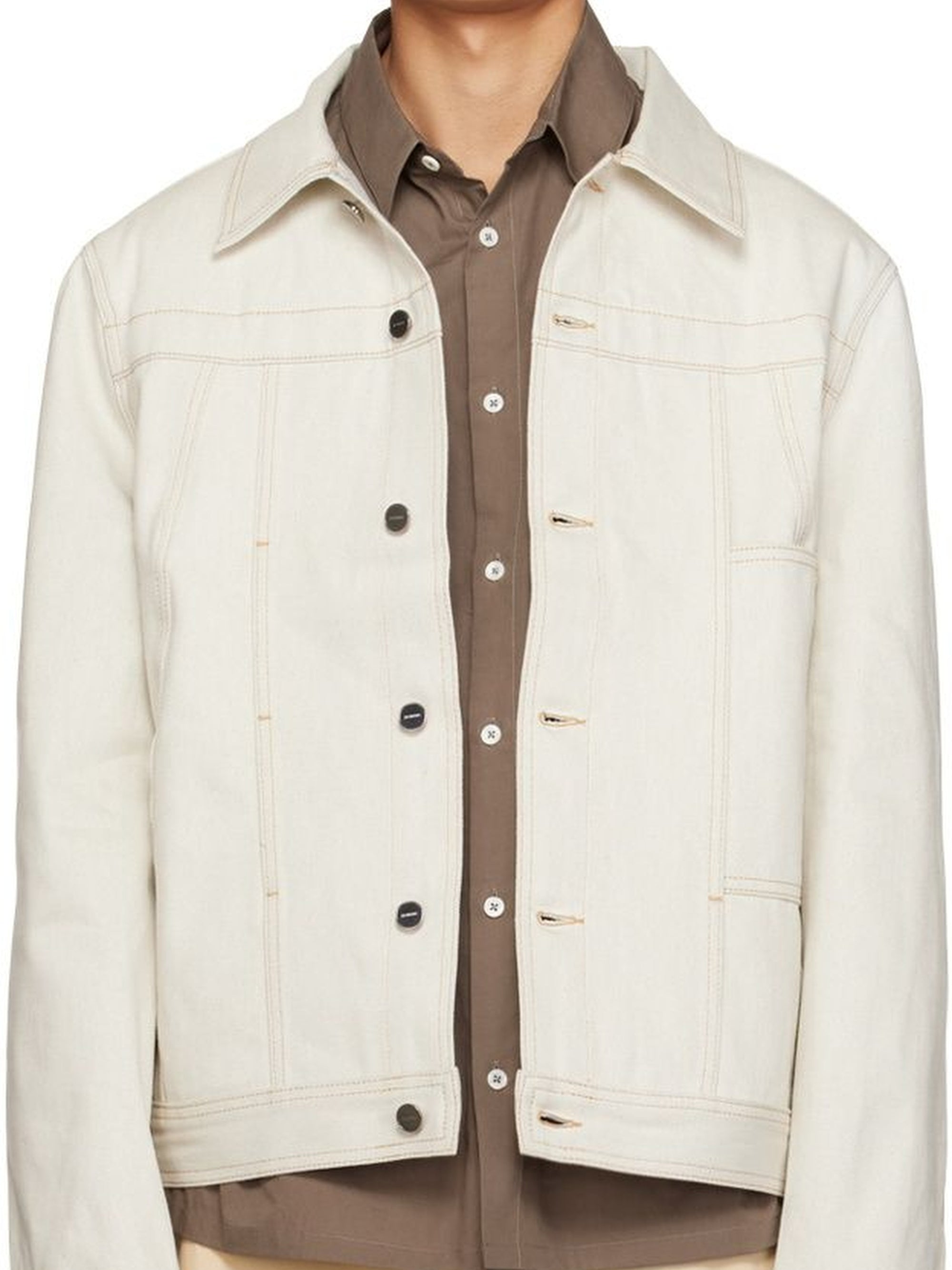 Veste De-Nimes en denim - Off White & Light Beige