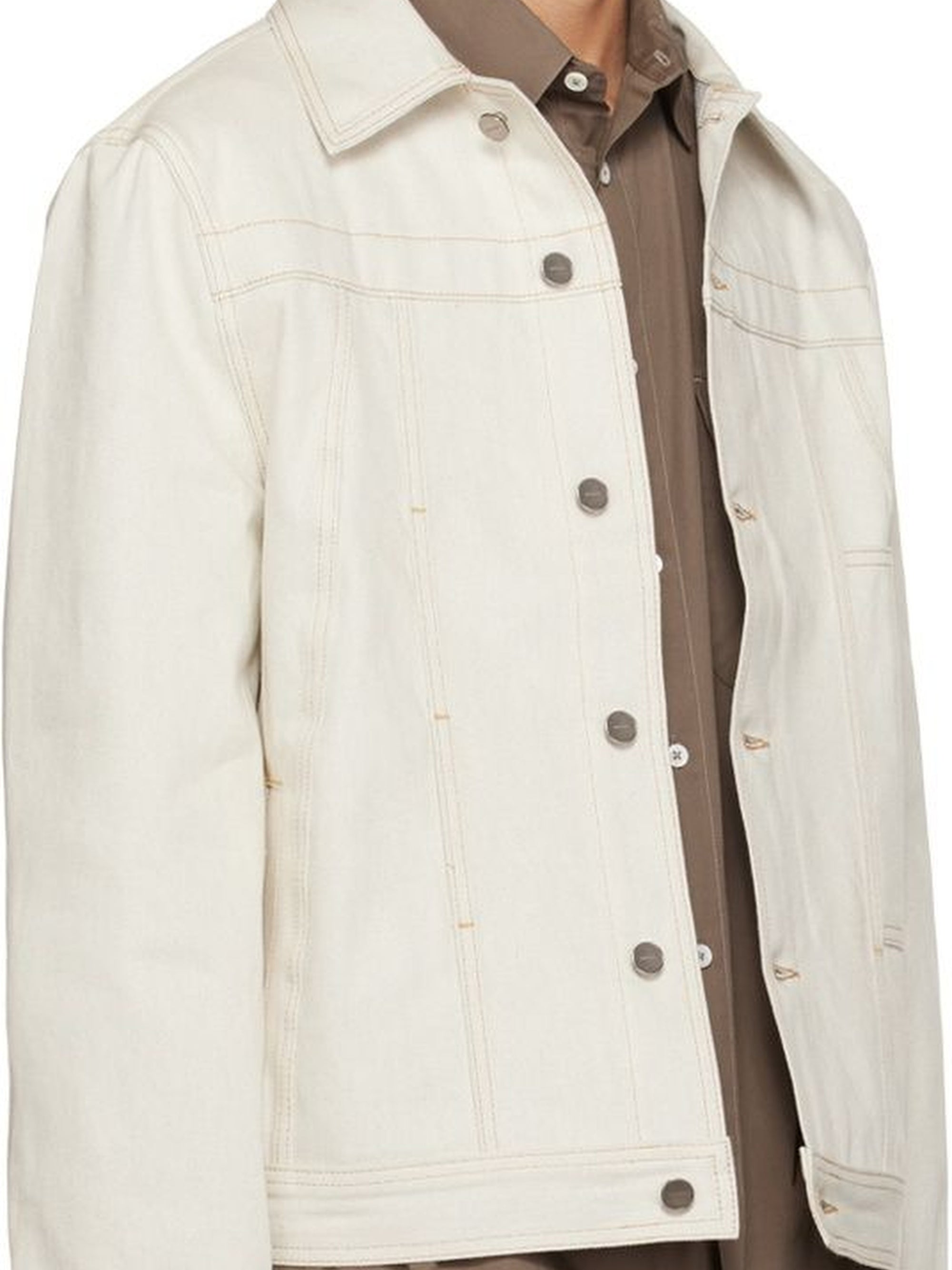 Veste De-Nimes en denim - Off White & Light Beige