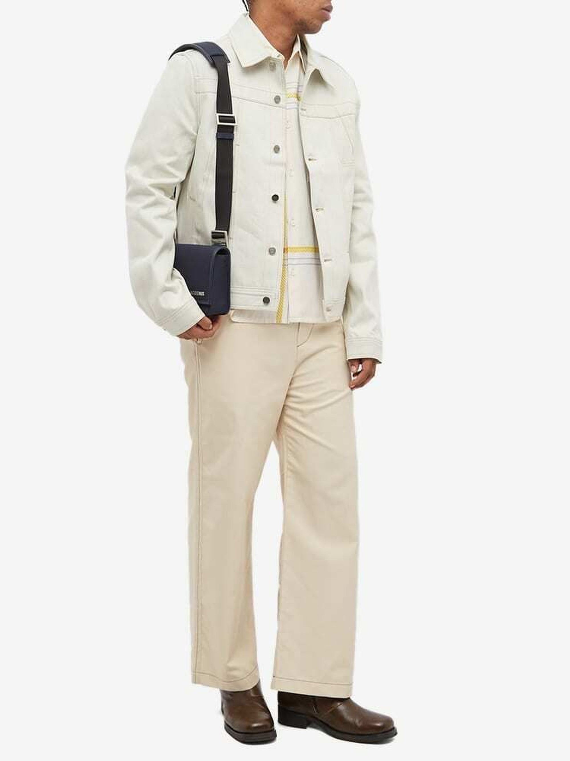 Veste De-Nimes en denim - Off White & Light Beige