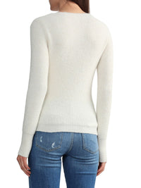 Cardigan Pau asymétrique en laine mélangée - White