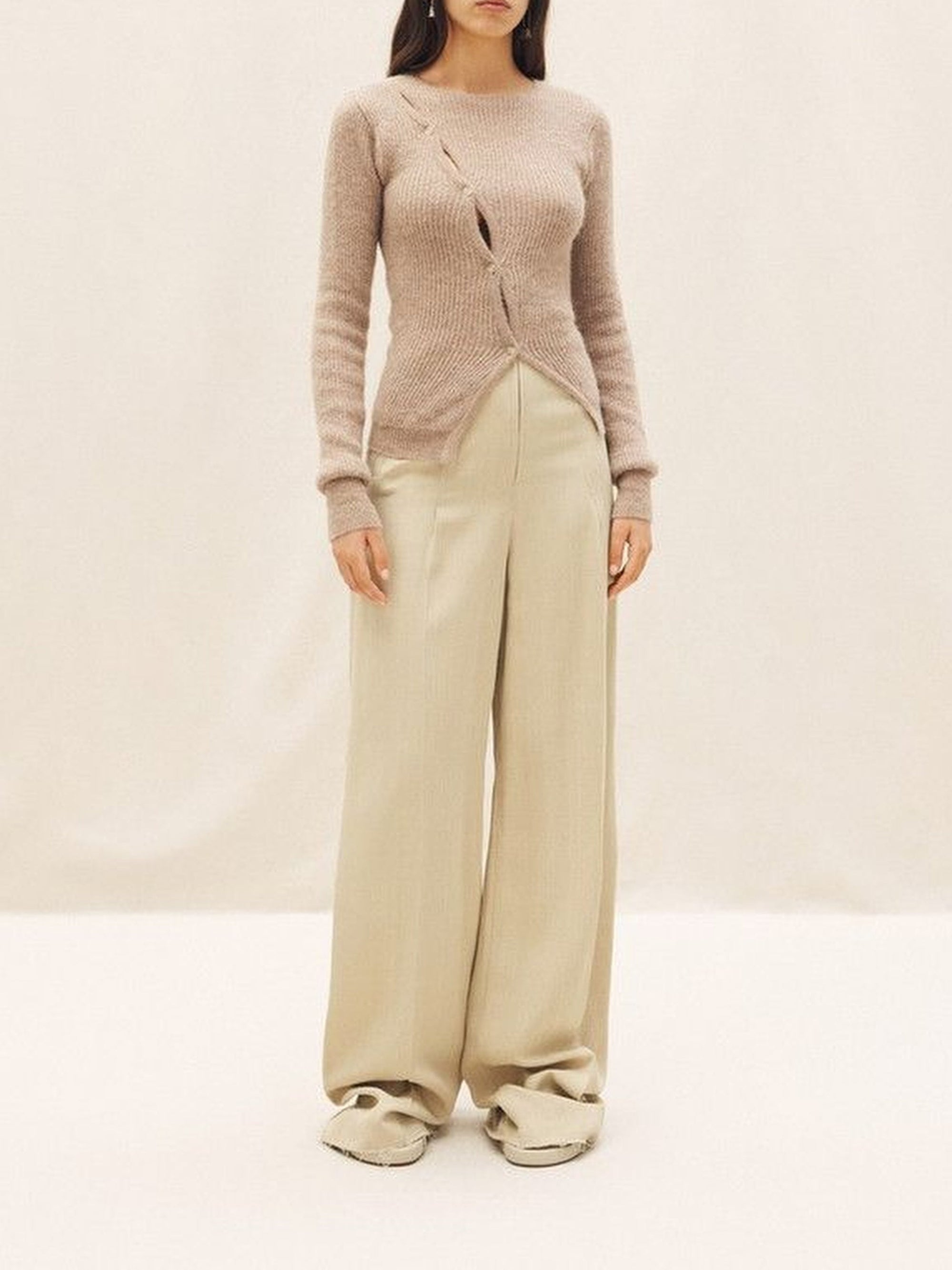 BEIGE LE CARDIGAN PAU