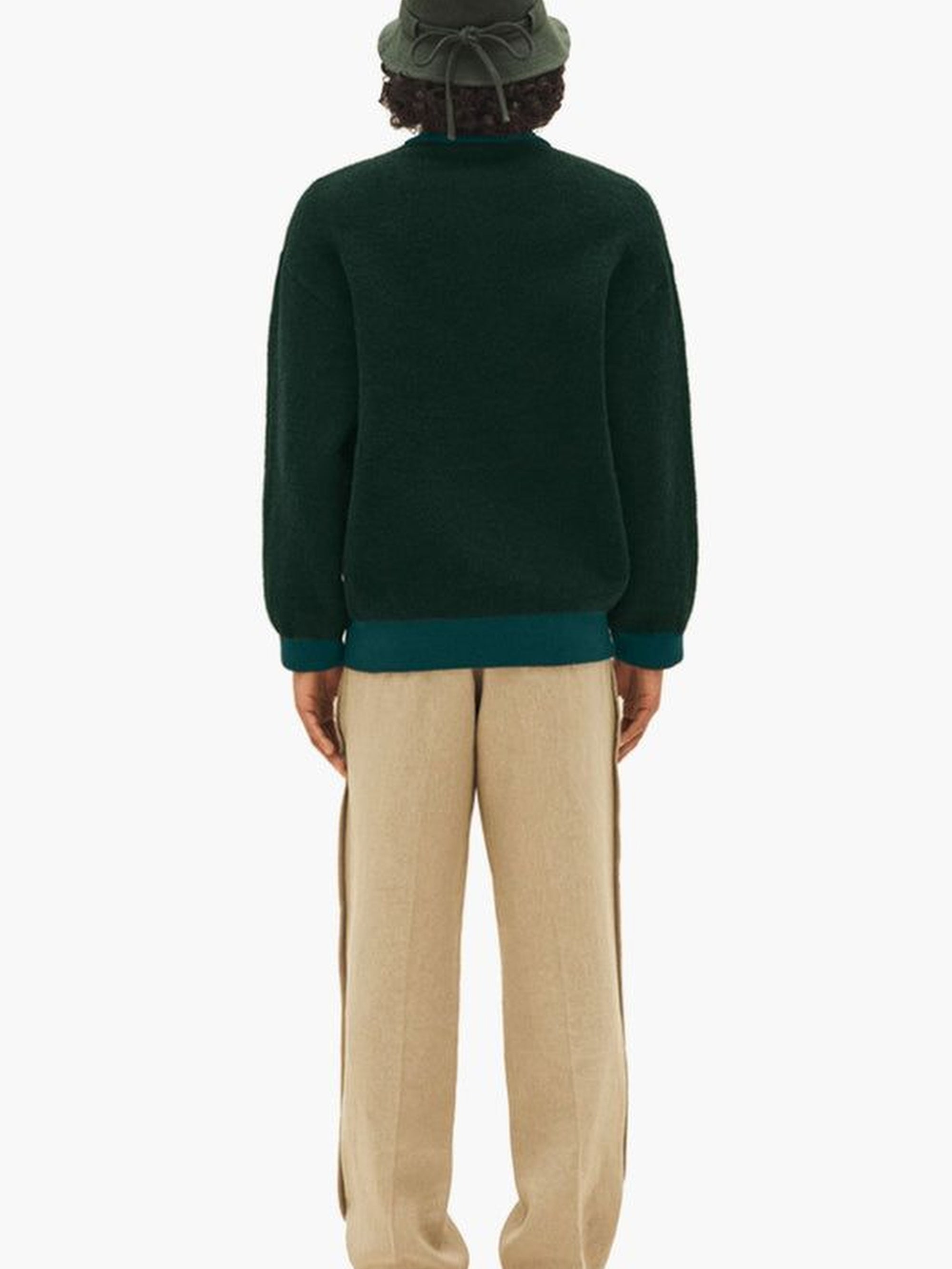 Pull Berger en laine - Dark Green