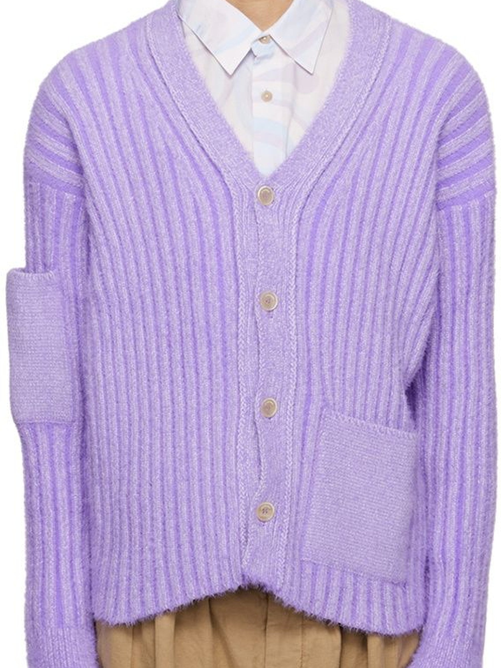 Cardigan Neve à col v - Purple