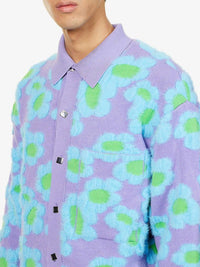 PURPLE FLOWERS 70S LA CHEMISE NEVE FLEURS