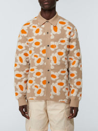 LIGHT BROWN FLOWERS 70S LA CHEMISE NEVE FLEURS