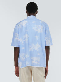 Chemise Cabri boxy à logo - Toile De Jouy Blue