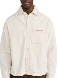 Chemise Papier workwear surpiquée - Off White